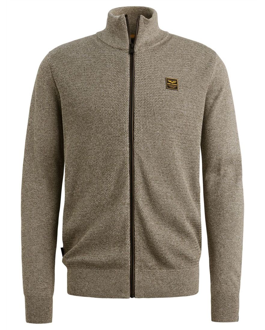 Vest donkerblauw PME Legend opstaande kraag structuur