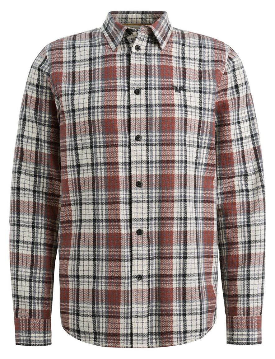 Rood geruit PME Legend Overhemd visgraat stiksel