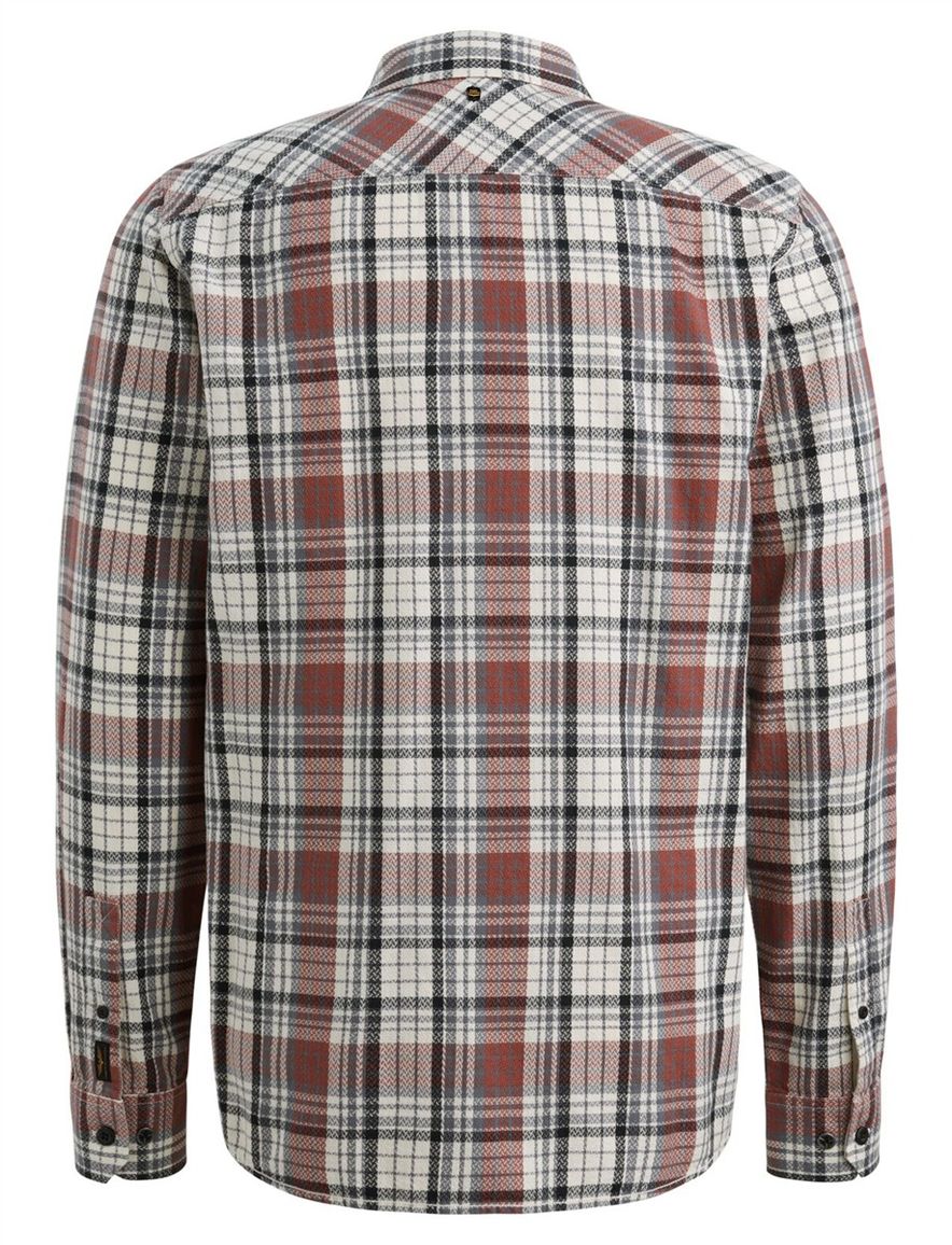 Rood geruit PME Legend Overhemd visgraat stiksel