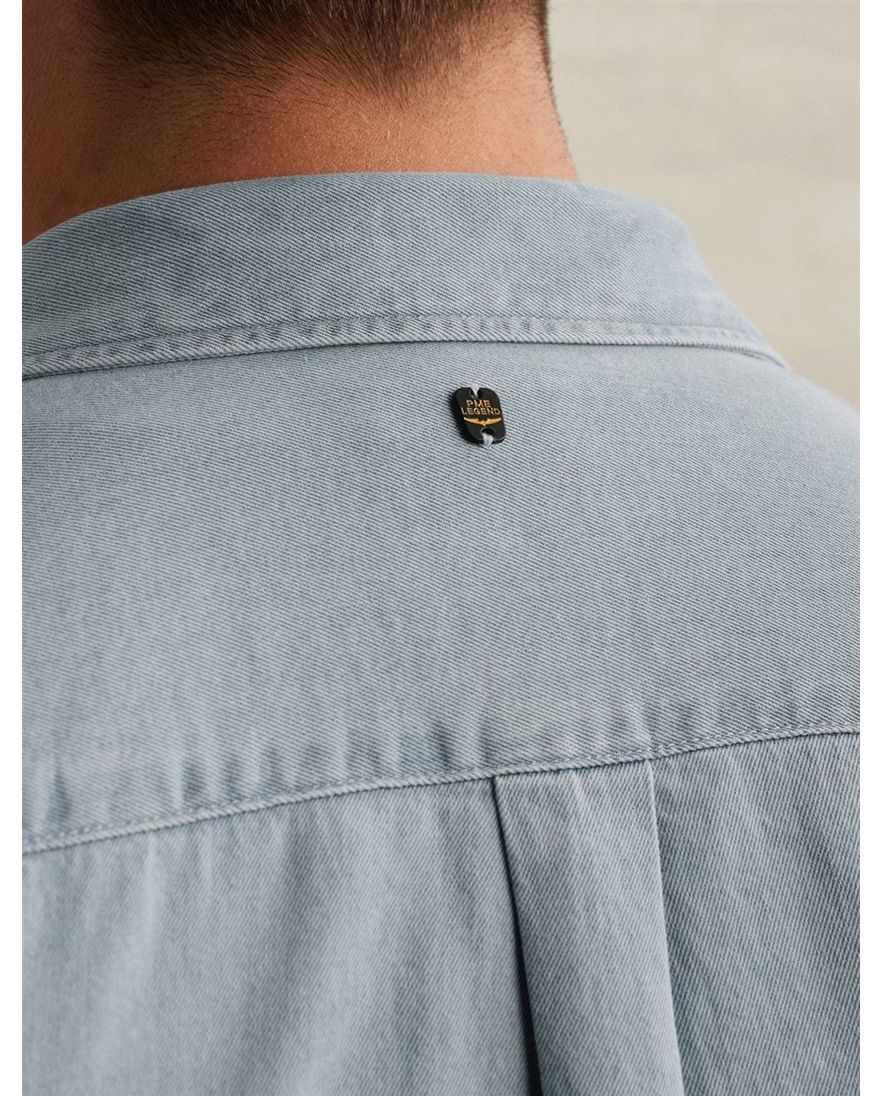 Lichtblauw spijker Overhemd PME Legend casual