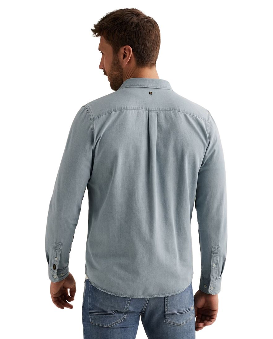 Lichtblauw spijker Overhemd PME Legend casual