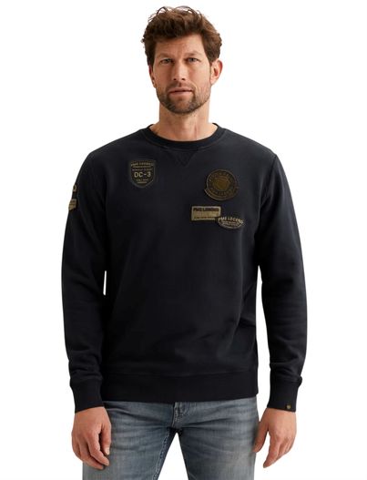 PME Legend PME Legend katoenen sweater donkergroen