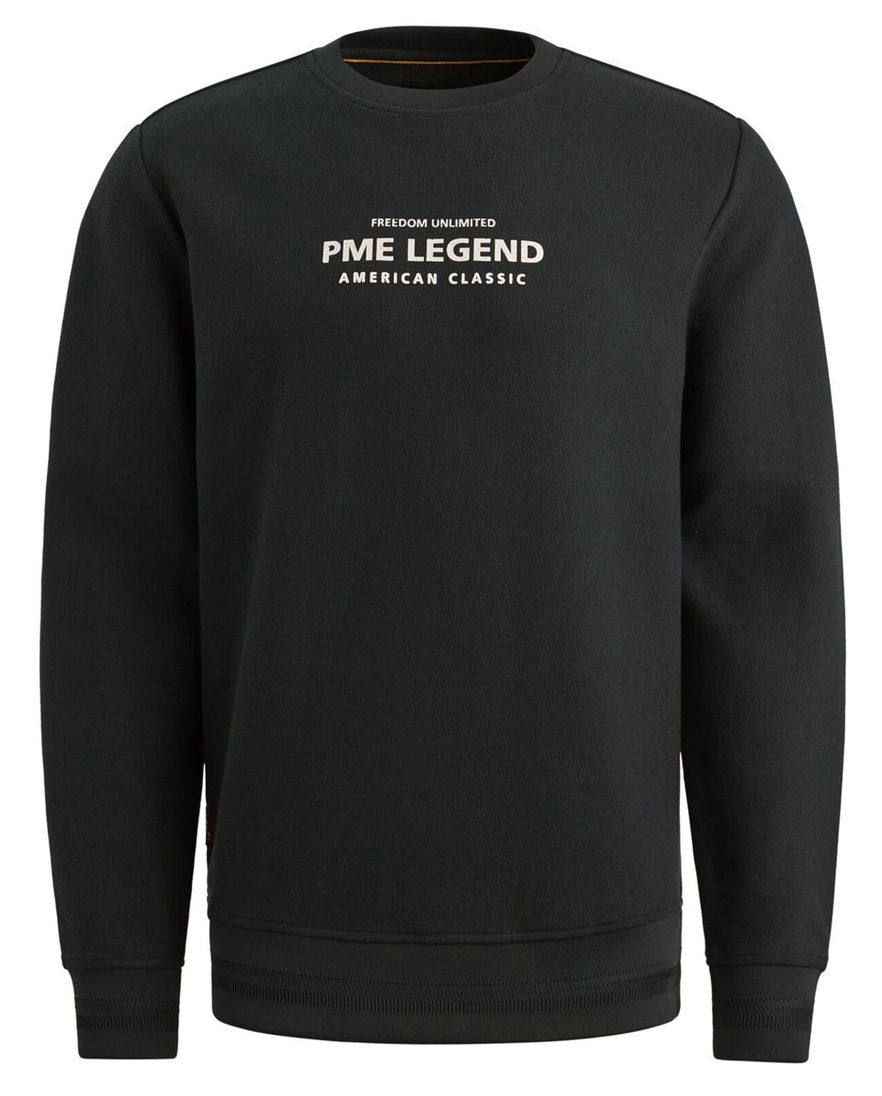PME Legend sweater zwart katoenblend