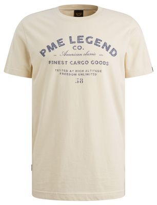 PME Legend PME Legend t-shirt creme logo opdruk