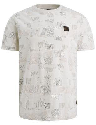 PME Legend PME Legend t-shirt creme geprint vlakjes