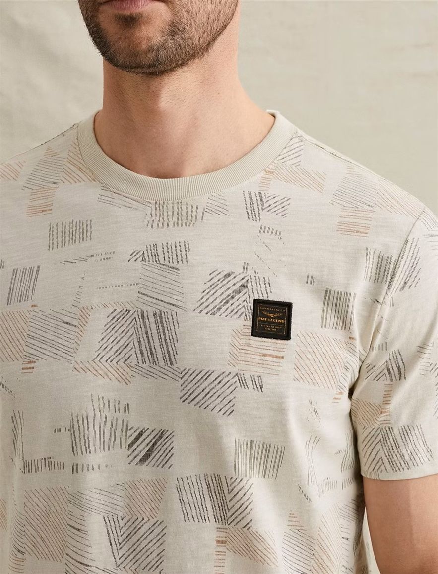 PME Legend t-shirt print creme