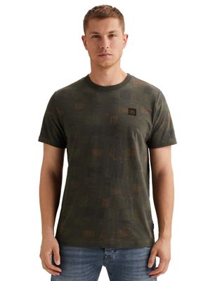 PME Legend Donkergroen t-shirt geprint PME Legend normale fit