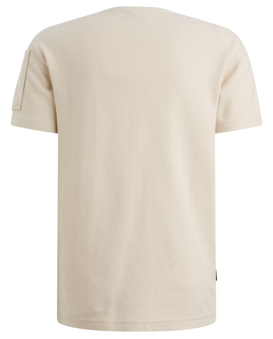 Creme t-shirt PME Legend zakje op de mouw