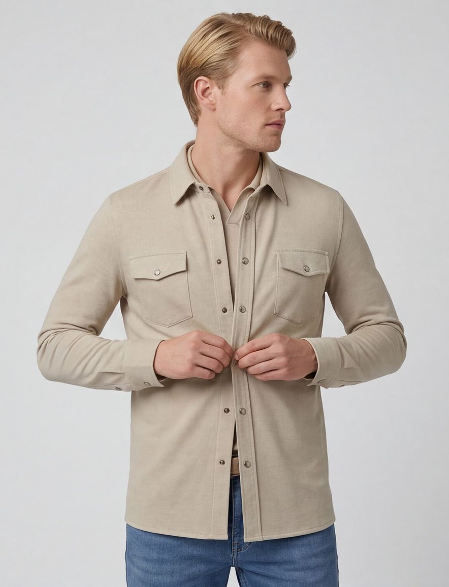 Profuomo overshirt beige