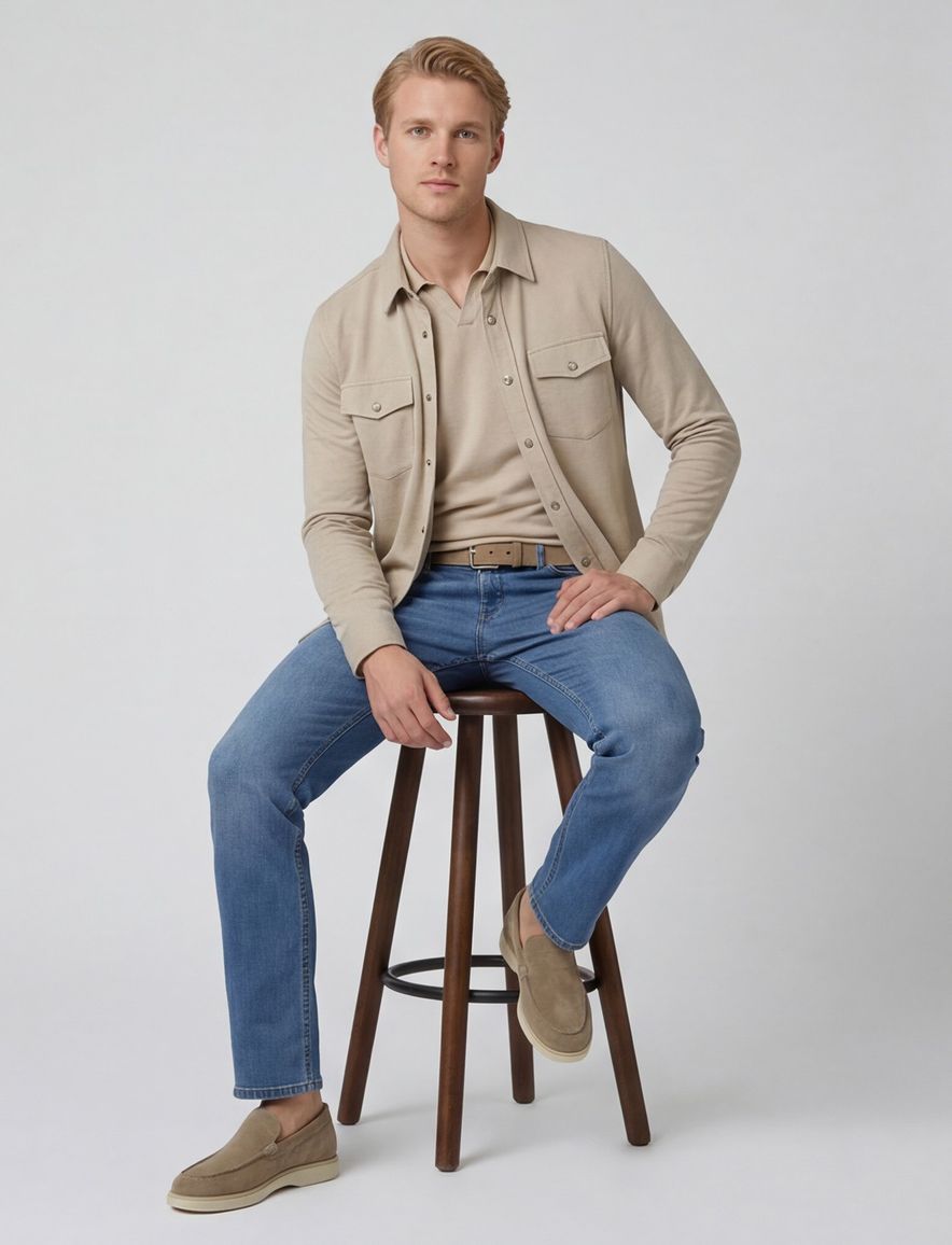 Profuomo overshirt beige