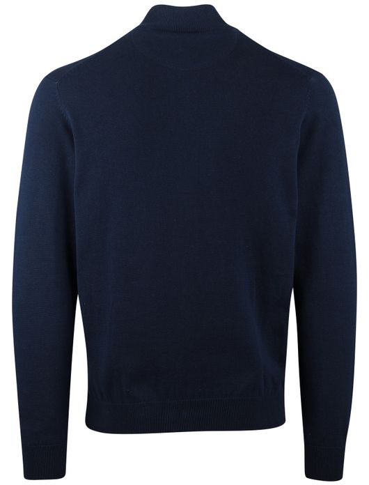 Portofino vest gemêleerd navy opstaande kraag