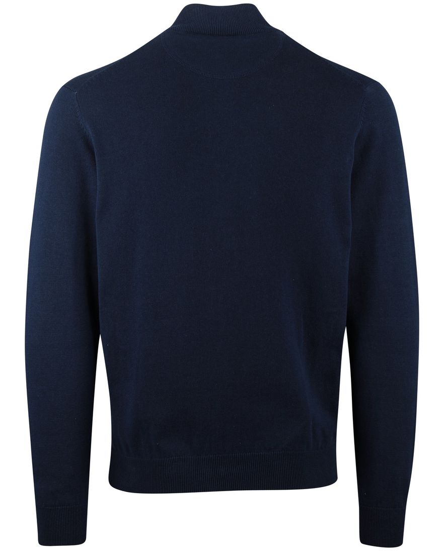 Portofino vest rits navy gemêleerd opstaande kraag