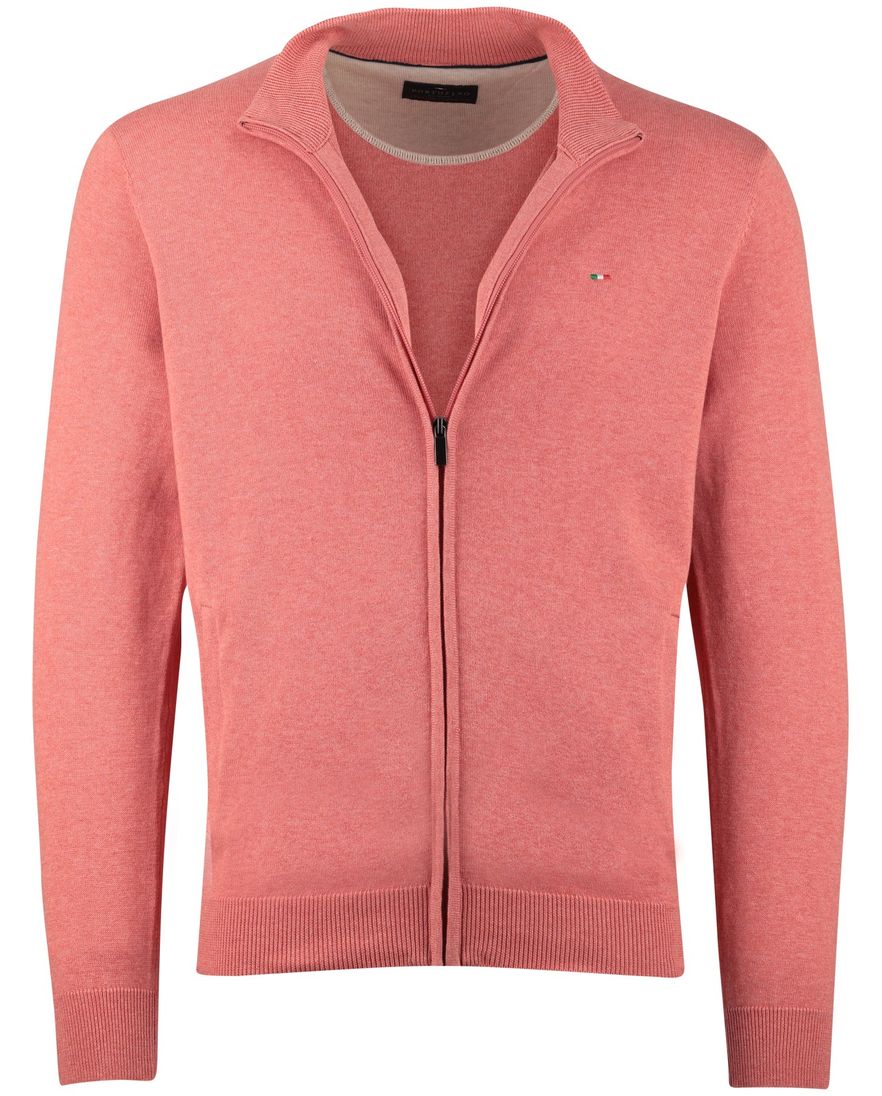 Portofino vest rits oranje gemêleerd