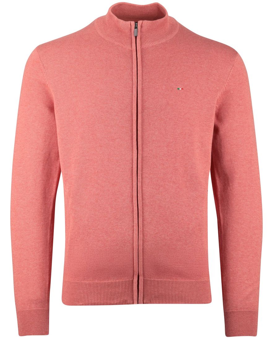 Portofino vest rits oranje gemêleerd