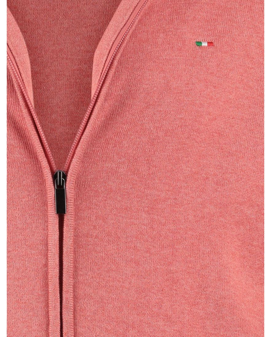 Portofino vest rits oranje gemêleerd