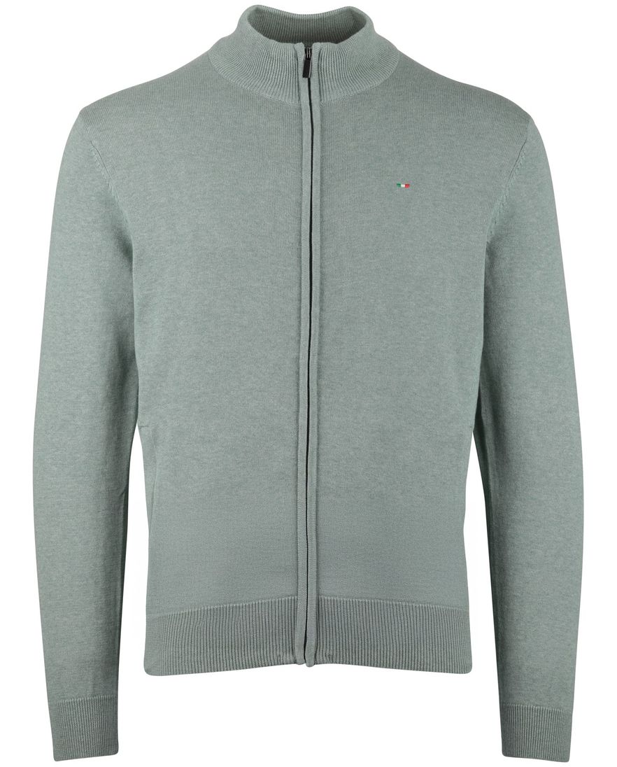 Portofino vest rits groen opstaande kraag