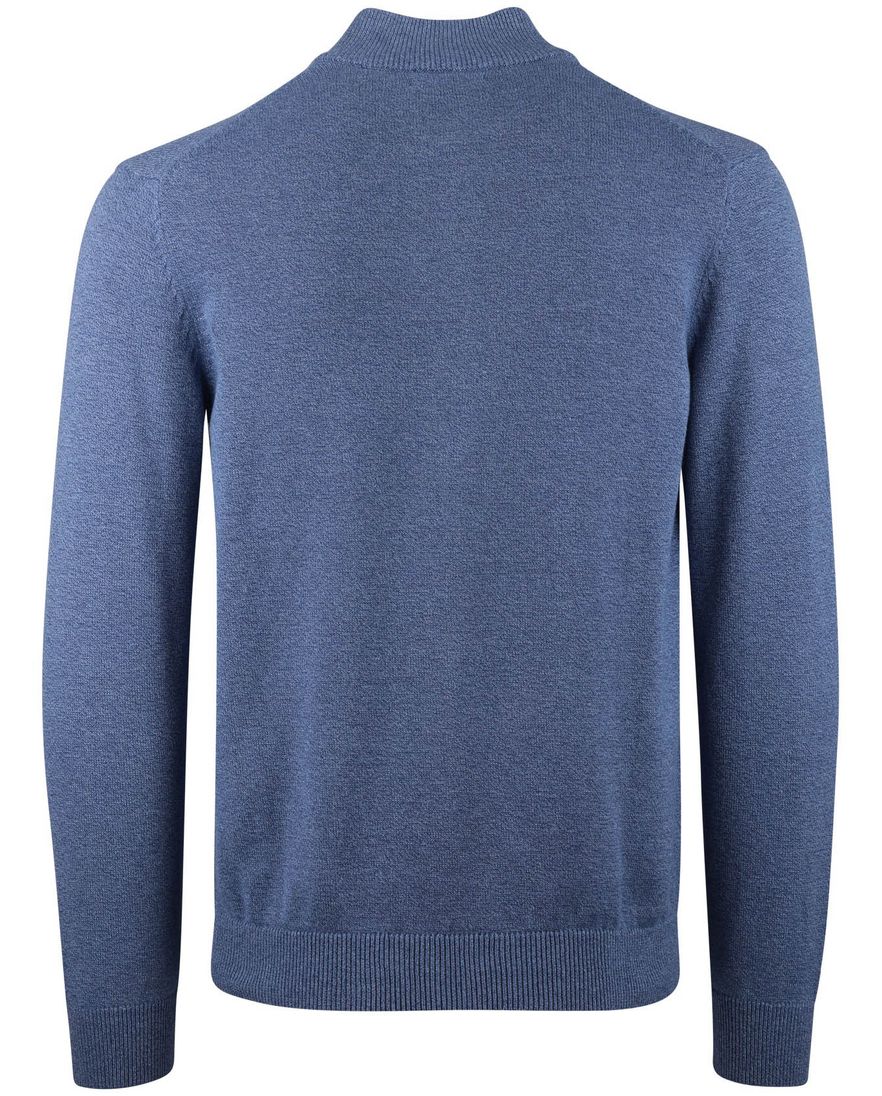 Portofino vest rits blauw opstaande kraag