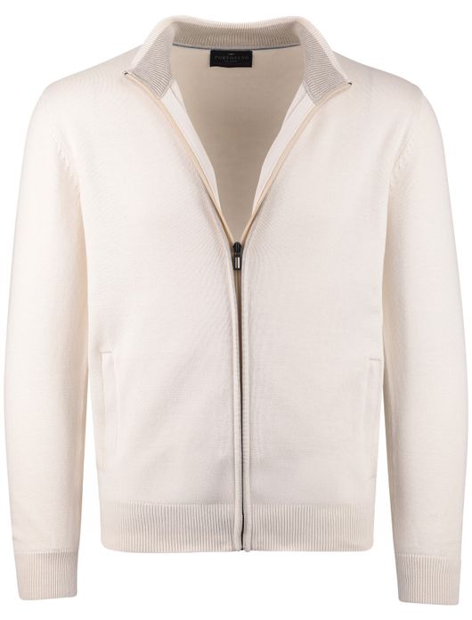 Portofino vest rits opstaande kraag beige