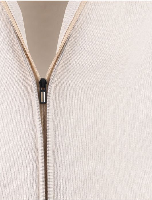 Portofino vest rits opstaande kraag beige