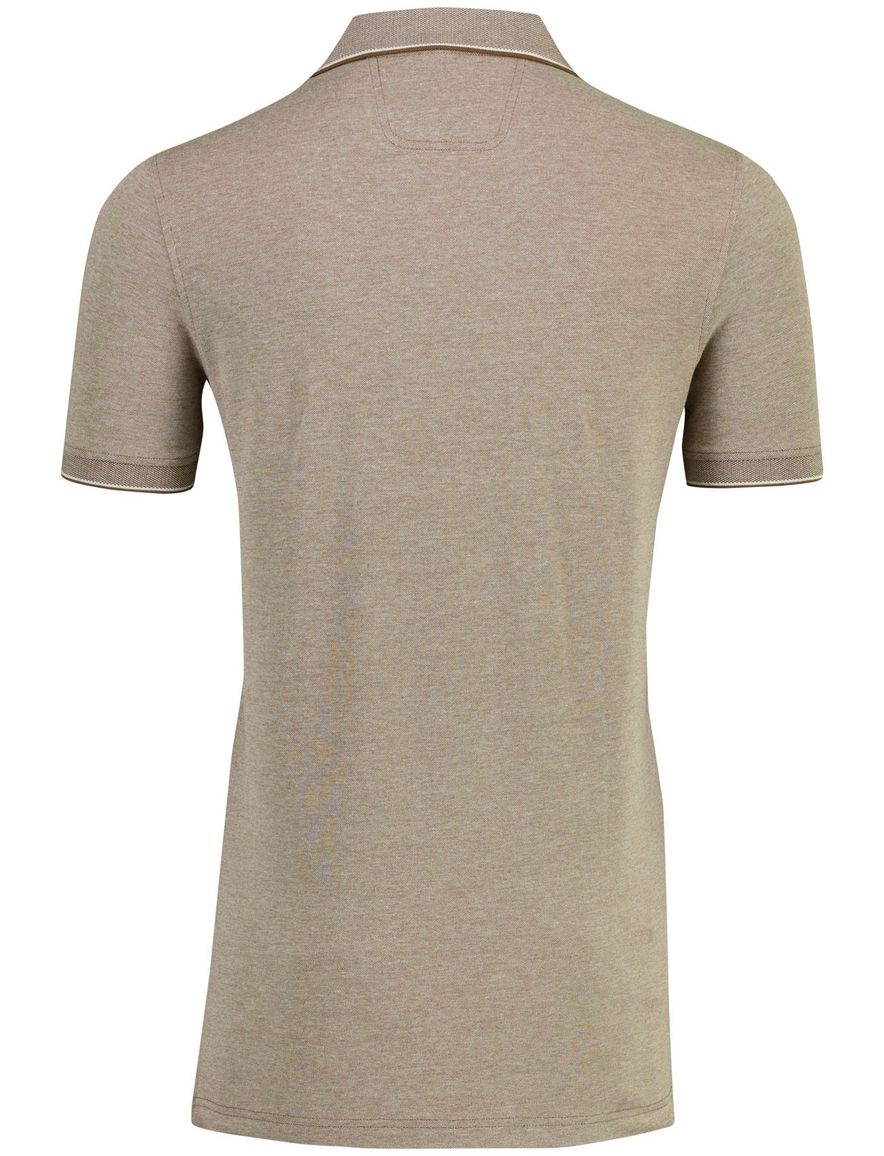 Bruine polo Portofino korte mouw extra lang