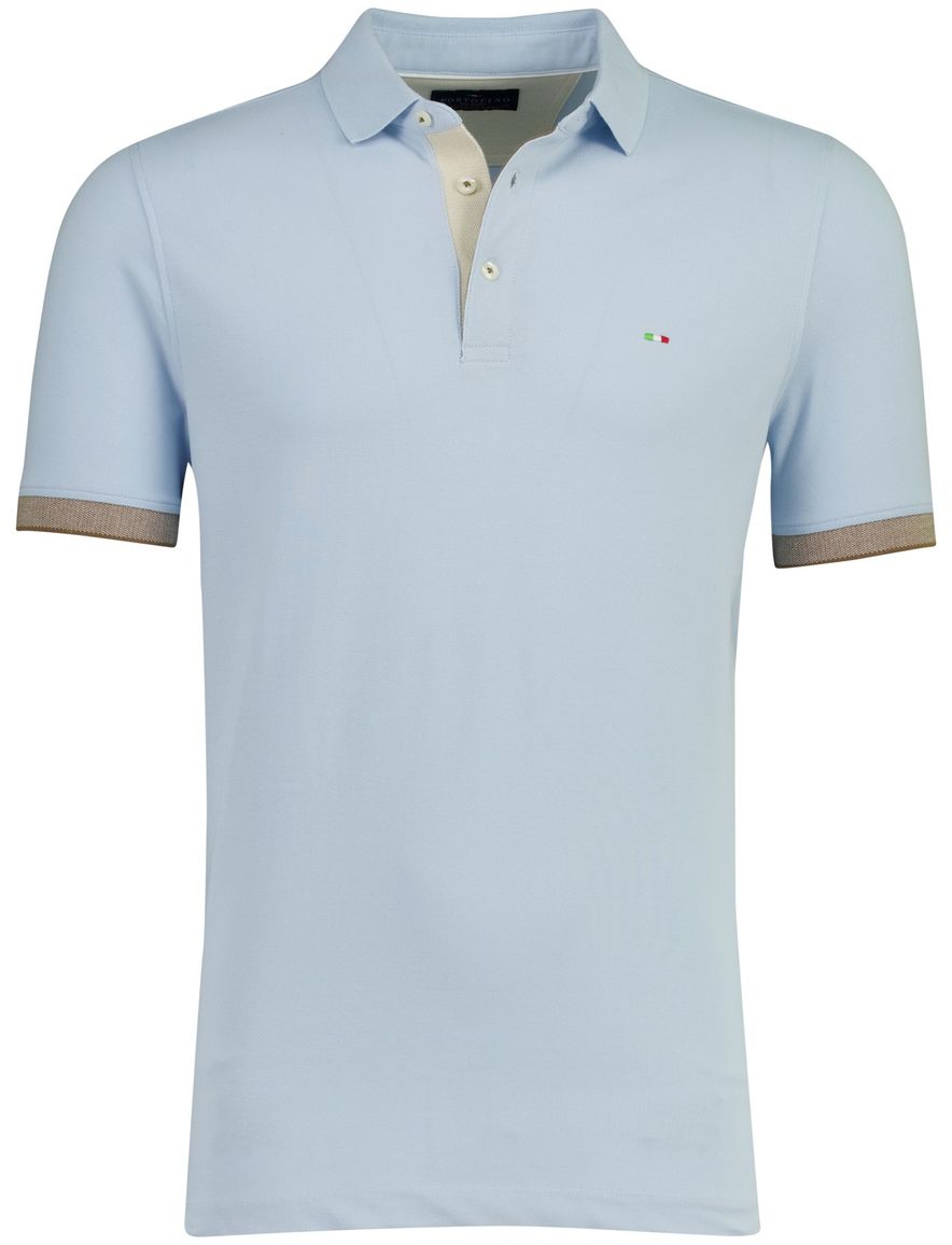 Lichtblauwe poloshirt Portofino 3 knoops