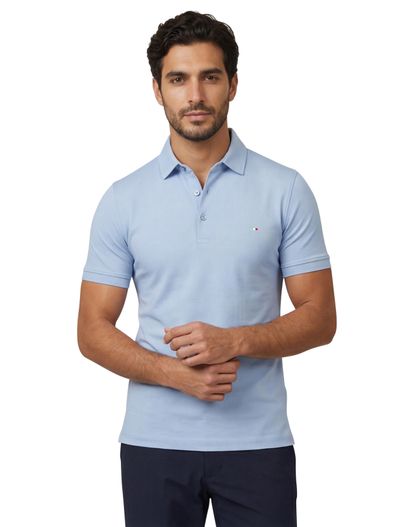 Portofino Lichtblauw polo Portofino normale fit jersey