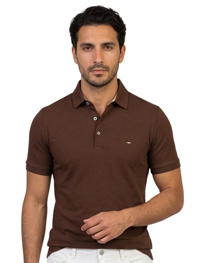 Portofino Poloshirt Portofino buin 3 knoopjes normale fit Jersey