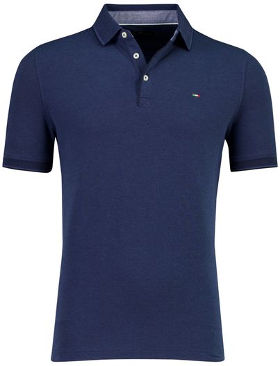 Portofino Donkerblauwe poloshirt Portofino 3 knoops pique