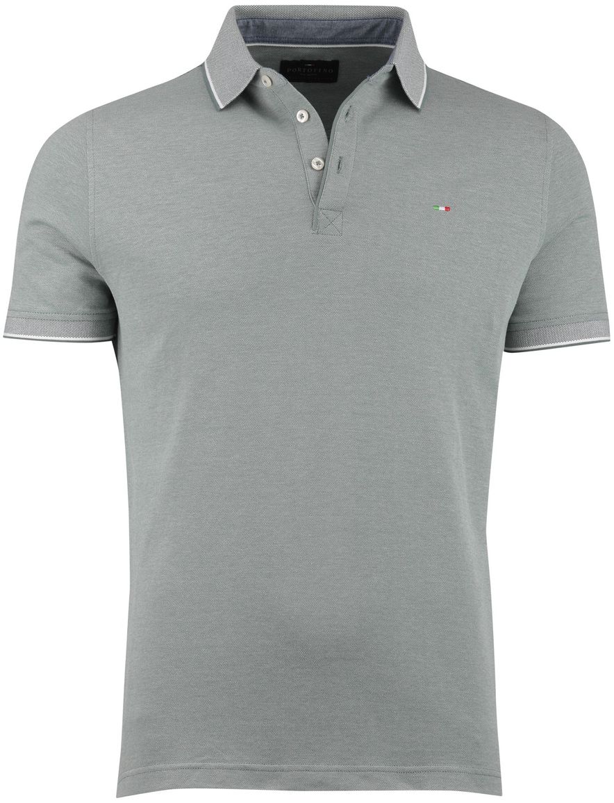 Portofino polo groen 3 knoops katoen