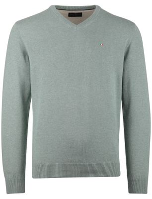 Portofino Portofino trui v-hals gemêleerd groen