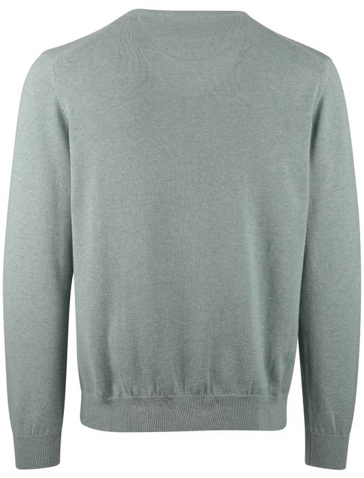 Portofino trui gemêleerd v-hals groen