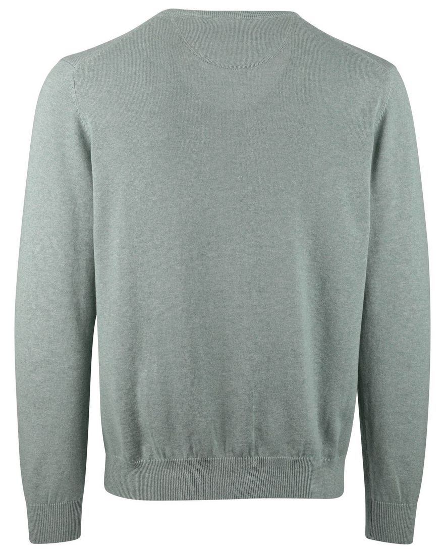 Portofino trui v-hals gemêleerd groen