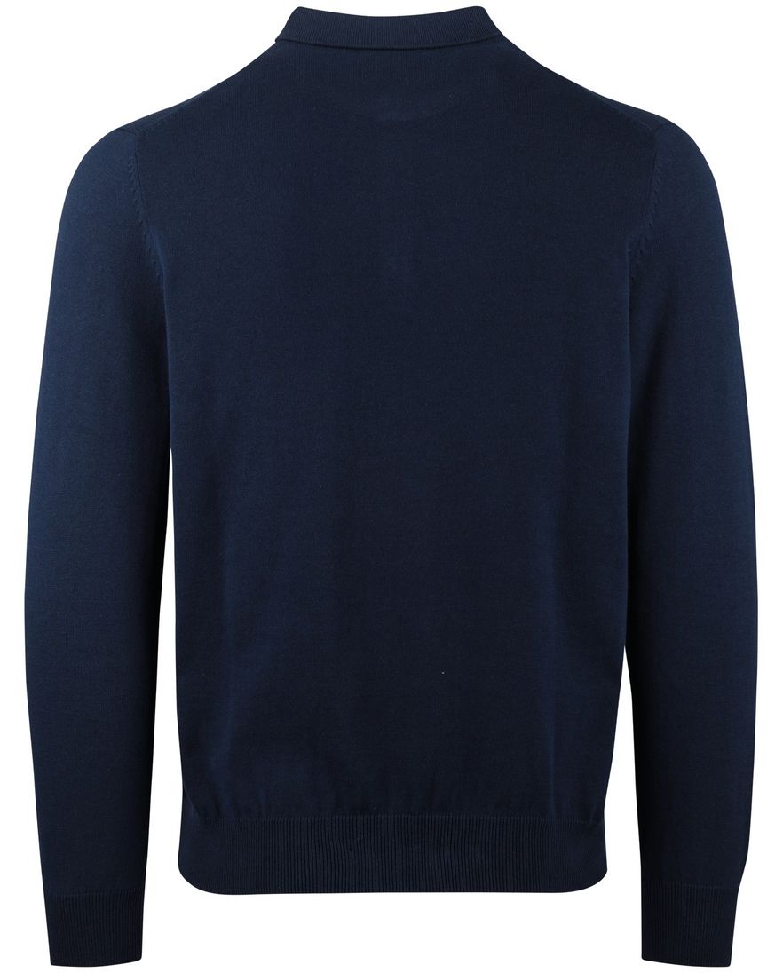 Portofino trui kraag gemêleerd navy
