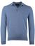Portofino trui gemêleerd kraag blauw katoen