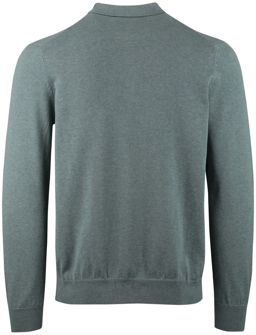 Gemêleerde trui Portofino kraag groen