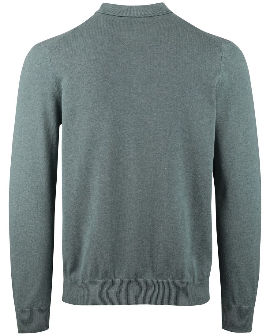 Portofino 3 knoops sluiting trui gemêleerd groen