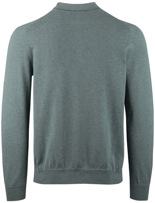 Portofino trui gemêleerd 3 knoops sluiting groen