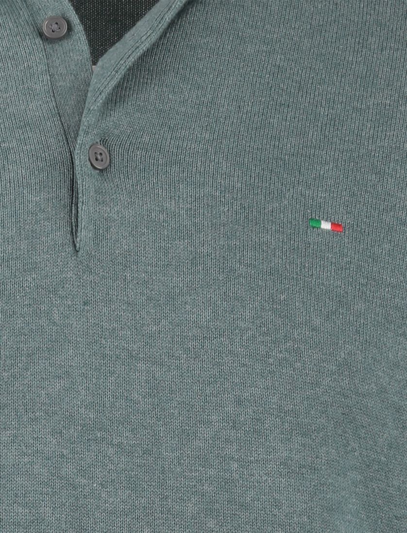 Gemêleerde trui Portofino kraag groen