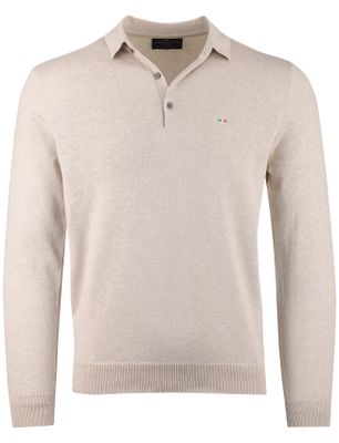 Portofino Gemêleerde trui Portofino kraag beige