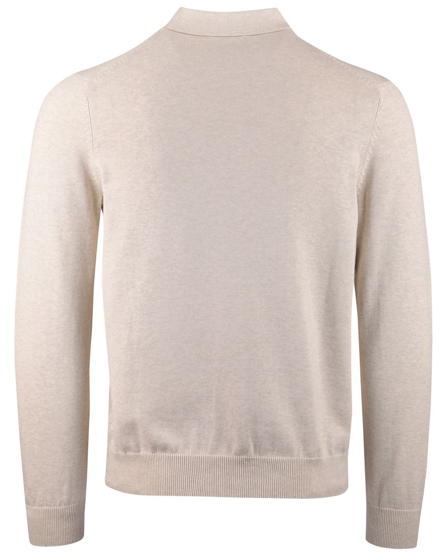 Portofino 3 knoops sluiting trui gemêleerd beige