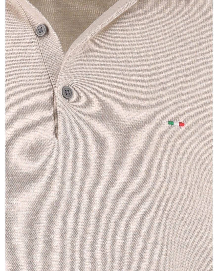 Portofino 3 knoops sluiting trui gemêleerd beige