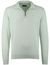 lichtgroene trui Portofino 100% katoen half zip