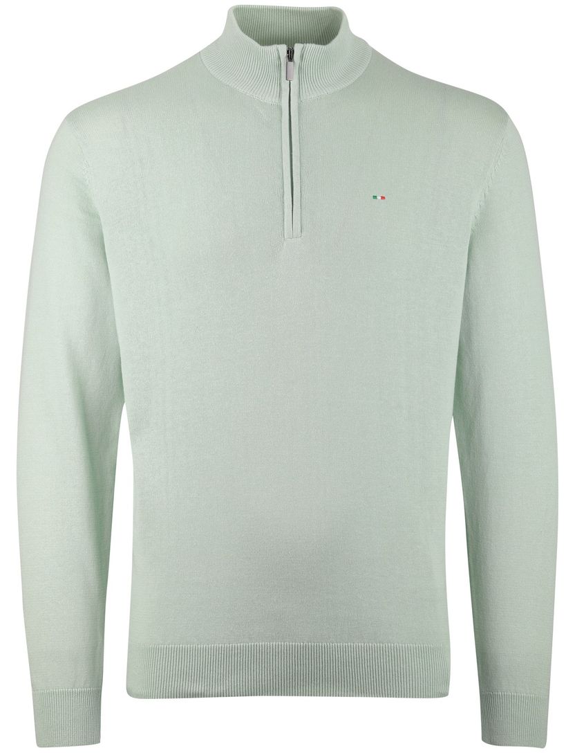 trui Portofino half zip lichtgroen normale fit