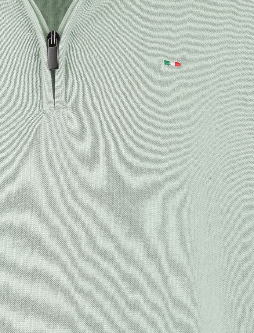 trui Portofino half zip lichtgroen normale fit