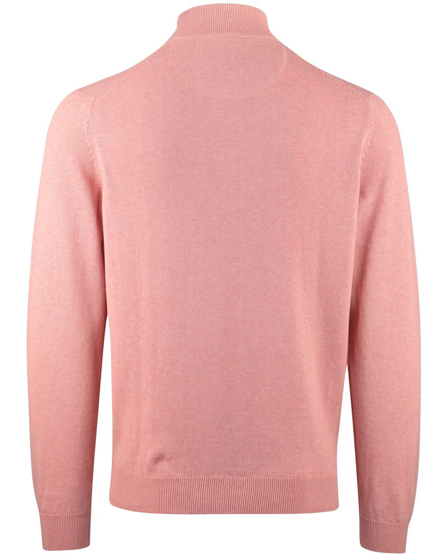 roze trui Portofino half zip normale fit