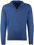 blauwe trui Portofino half zip zwarte rits