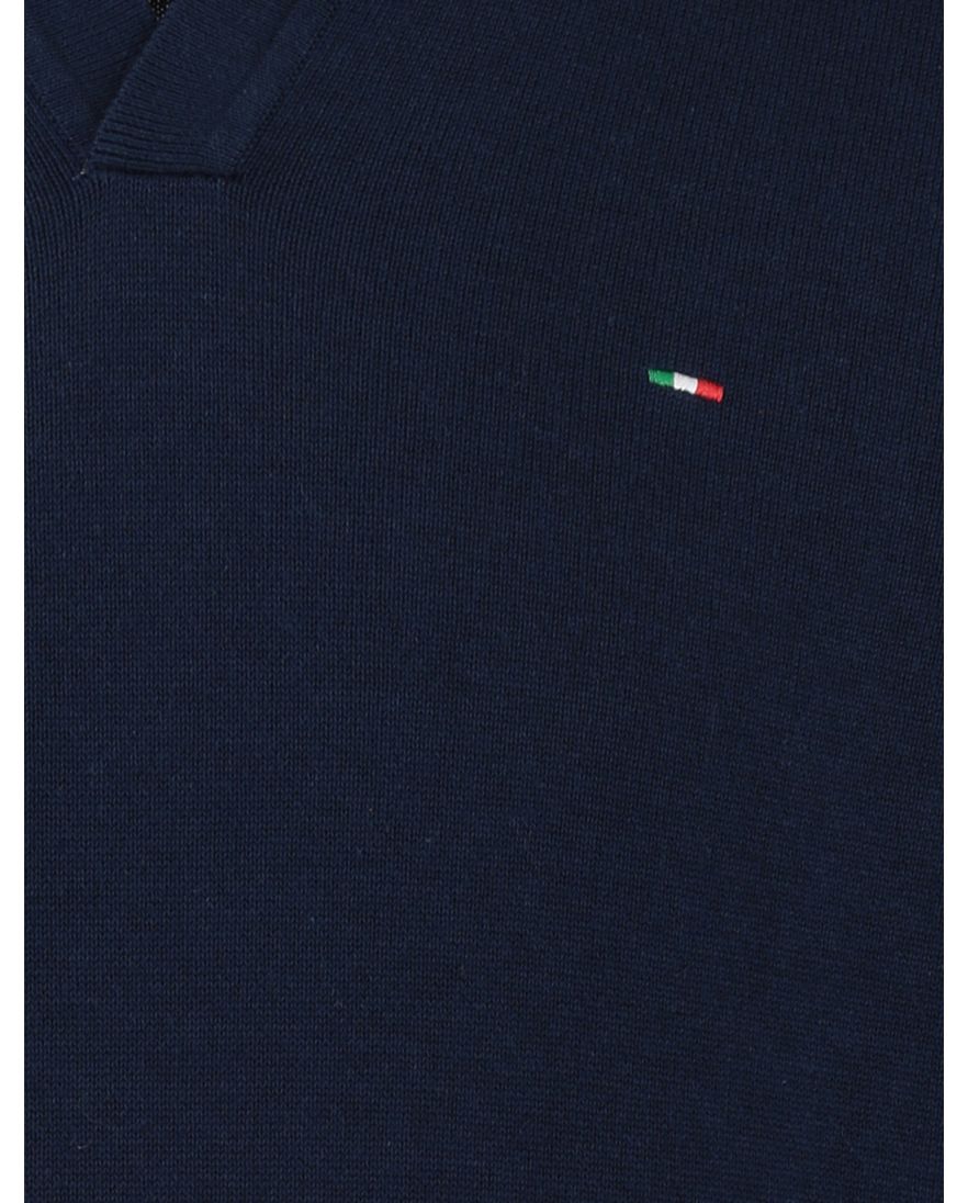 Portofino trui v-hals gemeleerd navy