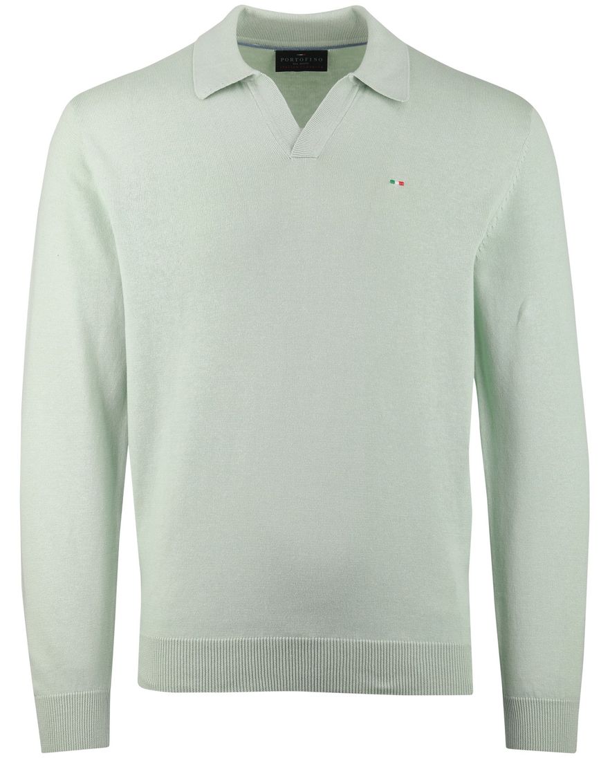 Portofino trui v-hals gemeleerd groen