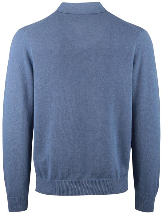 Portofino trui v-hals gemeleerd blauw