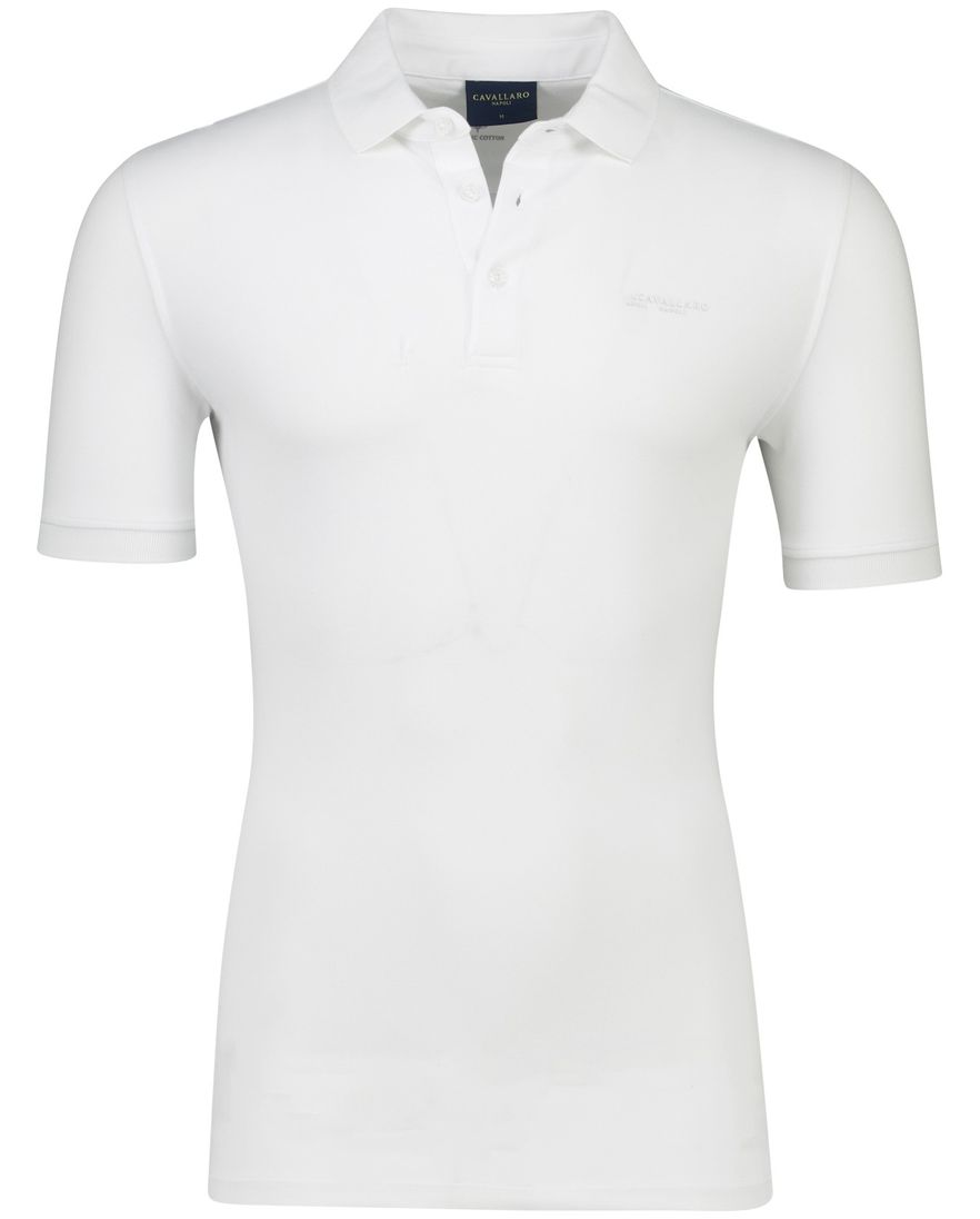 Poloshirt wit Cavallaro Bavegio katoen